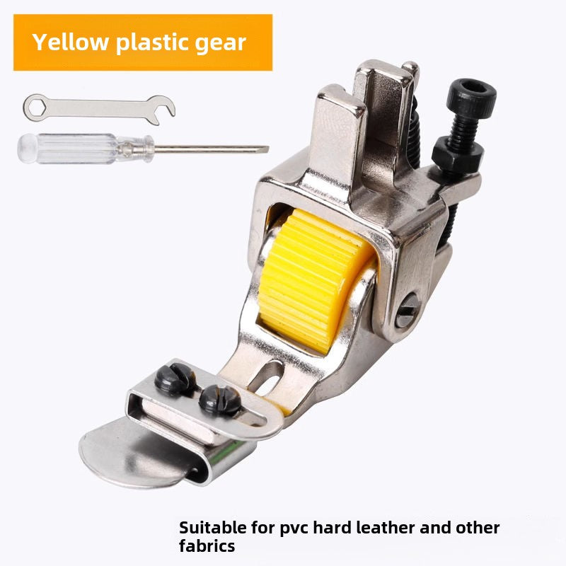 1013★ New T351 down-turned edge roller presser foot turtle shell cap wrinkle-free downward rolled edge premium all-steel flat sewing machine adjustable