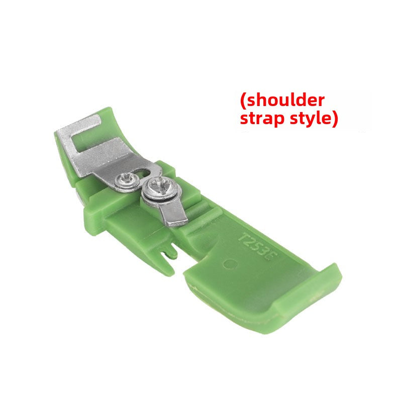 1034★ Thickened Teflon four-wire hemming machine presser foot leather industrial oversewing machine edge car glue presser foot edge locking plastic baseplate