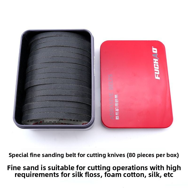 1644★  Iron box Fuchao imported material 10 inch electric scissors abrasive belt automatic sharpening and cutting machine abrasive belt cloth cutting machine yarn belt