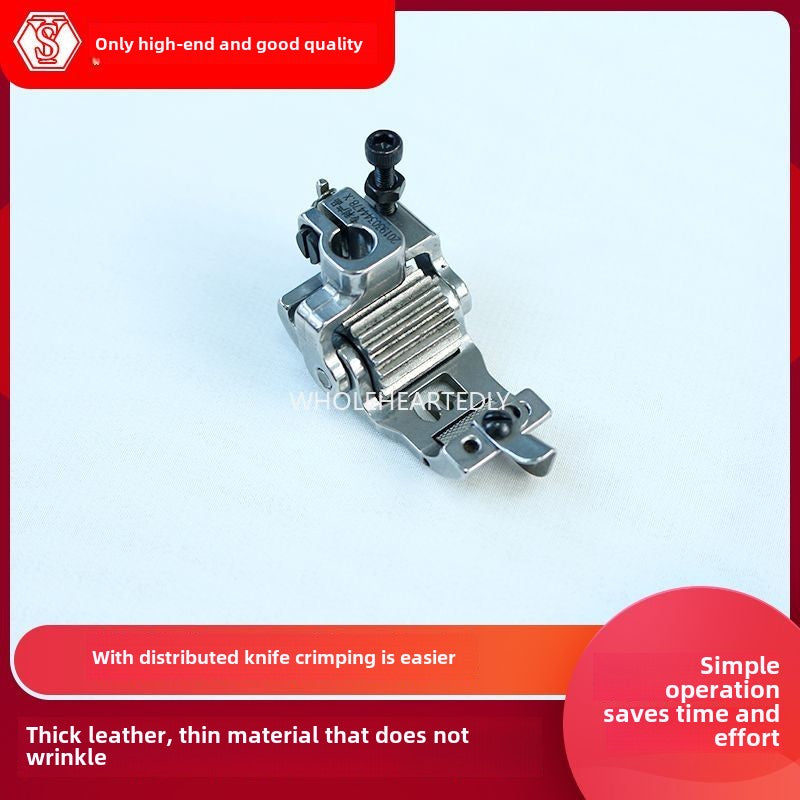 1029★ Sewing machine roller presser foot, cutting car three needles and five threads, new pulley presser foot stop open wire presser foot