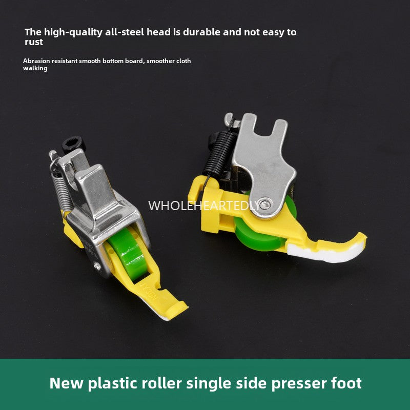 1004★ flat car new Teflon plastic roller unilateral presser foot JY36 unilateral upper zipper presser foot sewing machine accessories