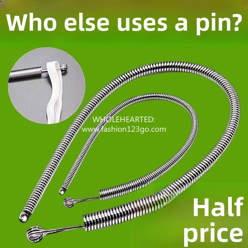1090★ New bending rope threading tool Multifunctional spring eye piercer Clothes rubber band wearing elastic aid
