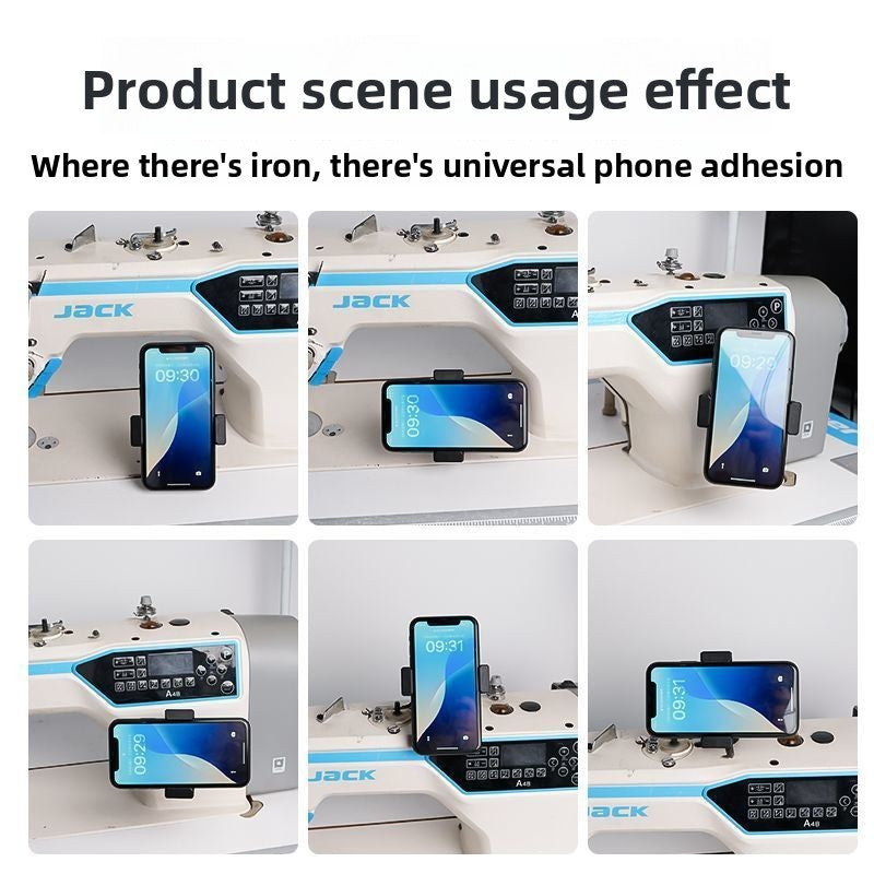 1698★  New sewing machine universal mobile phone holder magnetic suction anti-vibration rotatable horizontal and vertical screen adjustment bracket sewing accessories