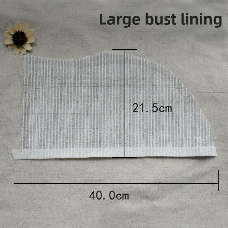 3922★ Forro de pecho, almohadilla de pecho, forro de tela de parche de algodón de pecho, abrigo de traje, forro de carbono negro, forro de cáñamo, forro de pecho, forro de accesorios de ropa