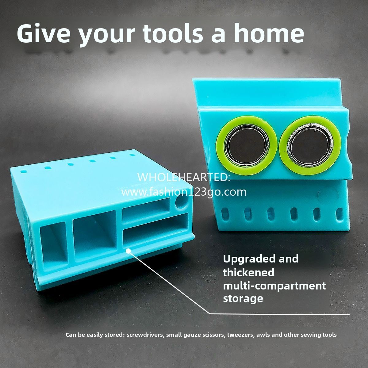 1083★ Sewing machine tool storage box magnet wall suction finishing scissors small screwdriver household industrial flat car accessories Daquan