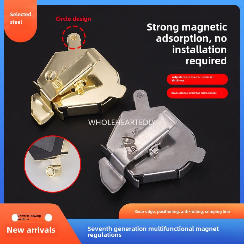 1021★ New seventh-generation hexagonal multi-functional magnet fixed rib pressing line pulling round sewing machine accessories