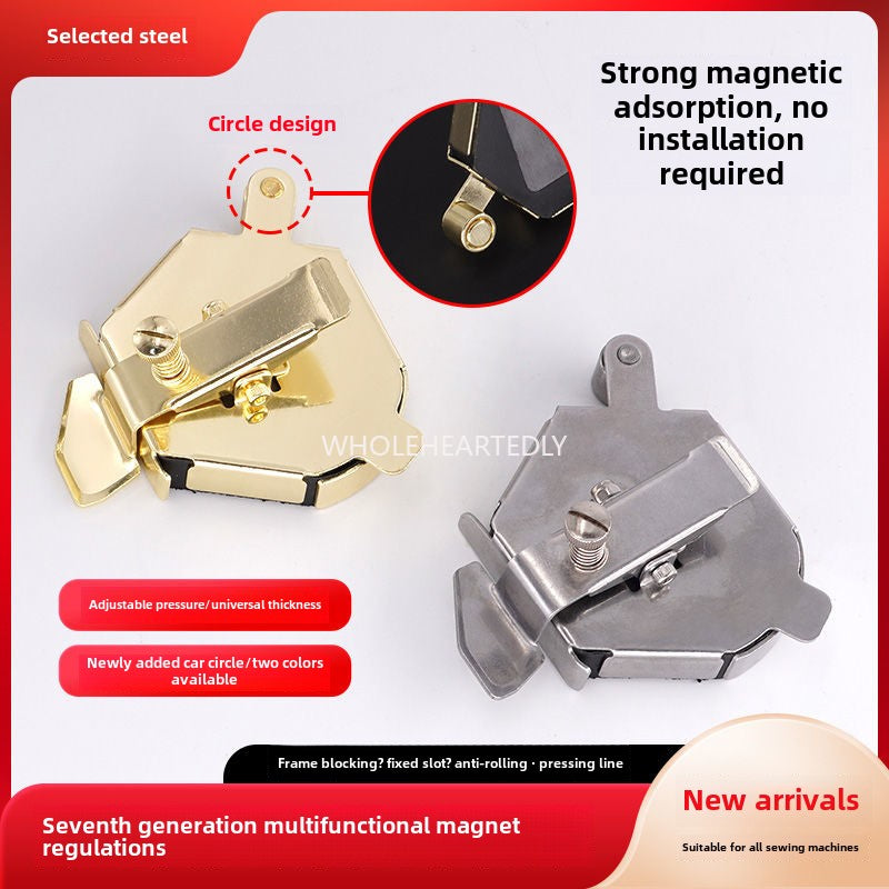 1021★ New seventh-generation hexagonal multi-functional magnet fixed rib pressing line pulling round sewing machine accessories
