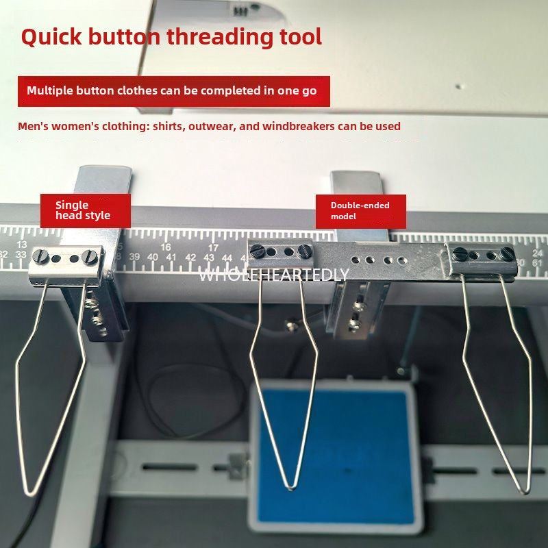 1001★ New high-efficiency button threading device, I-shaped clip to wear buttons, tool buttons, button artifacts, special for clothing factories