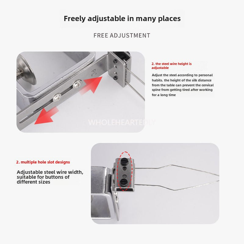 1001★ New high-efficiency button threading device, I-shaped clip to wear buttons, tool buttons, button artifacts, special for clothing factories
