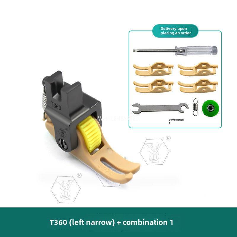 1070★ Unilateral T361/T360 Unilateral narrow roller presser foot half side small upper zipper pressing line multi-purpose