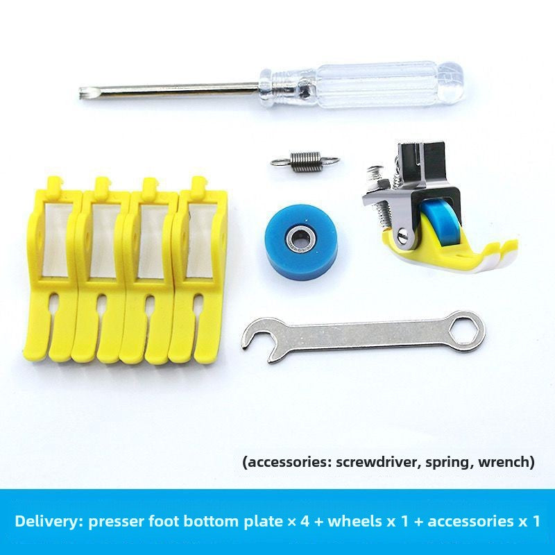 1092★ New Teflon wear-resistant roller presser foot plastic special narrow flat car thick universal sewing machine cloth wheel