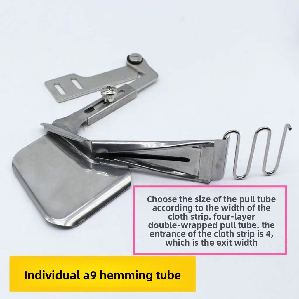 1691★  Flat car new A9 hemming device, adjustable free needle plate pulling cylinder T9 hemming presser foot