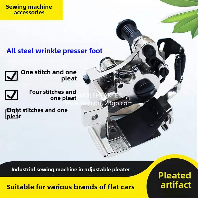 1100★ New industrial sewing machine automatic wrinkler, wrinkle presser with four needles and one fold, eight needles and one fold wrinkler