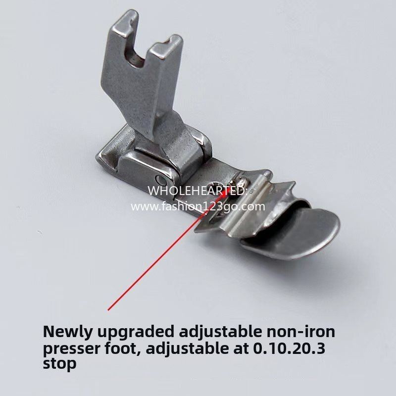 1114★ Sewing machine accessories, new adjustable flat car, non-ironing, lower folding edge pull cylinder, door placket sticker, turtle back arc splicing seam roll