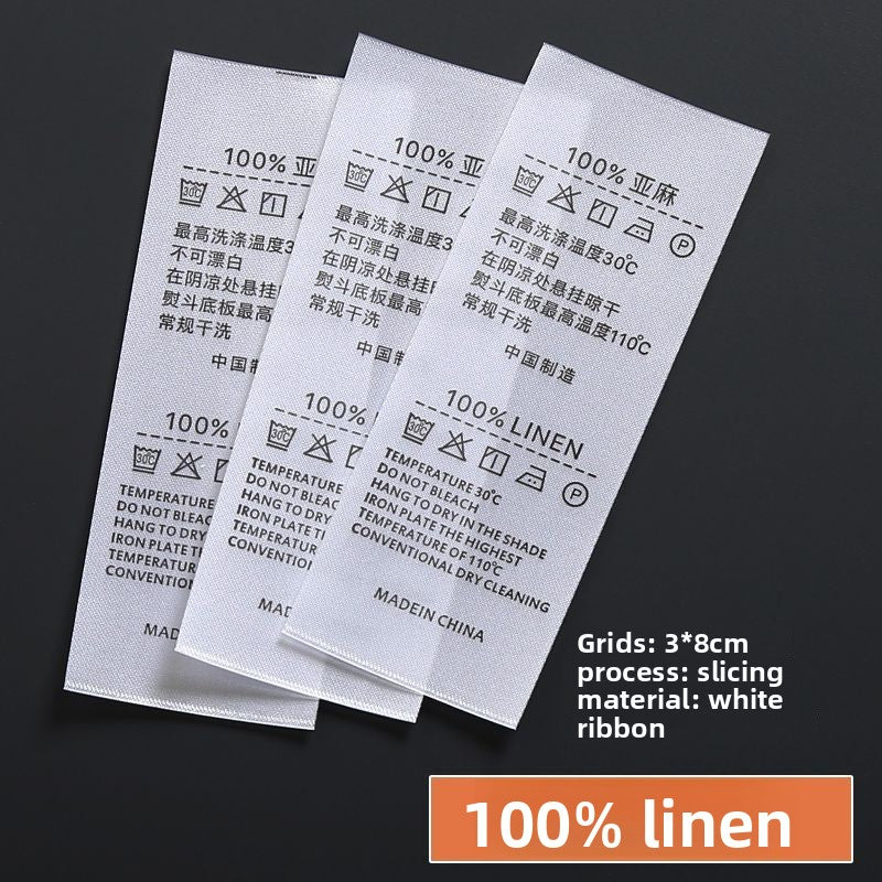 3224★ Washing label Spot washing water mark Customized clothing washing mark Ingredient mark Trademark printing Washing label Customized free shipping