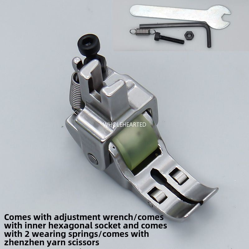 1047★ PL boutique flat car three-wheel roller presser foot, multi-functional thin and thick material adjustable roller presser foot leather down curtain