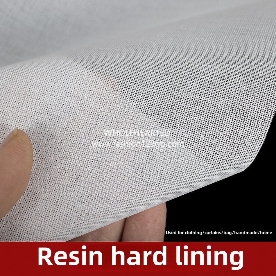 1097★ Resin lining, hard cloth lining, curtain mantle head DIY bag, hand-shaped white, spun adhesive, ironing lining, rubber lining, cap lining