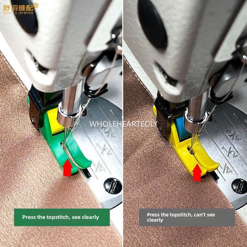 1016★ Upgraded version of wide gap flat car plastic roller presser foot does not eat cloth, does not rush cloth pressing line, thick and thin universal wheel presser foot