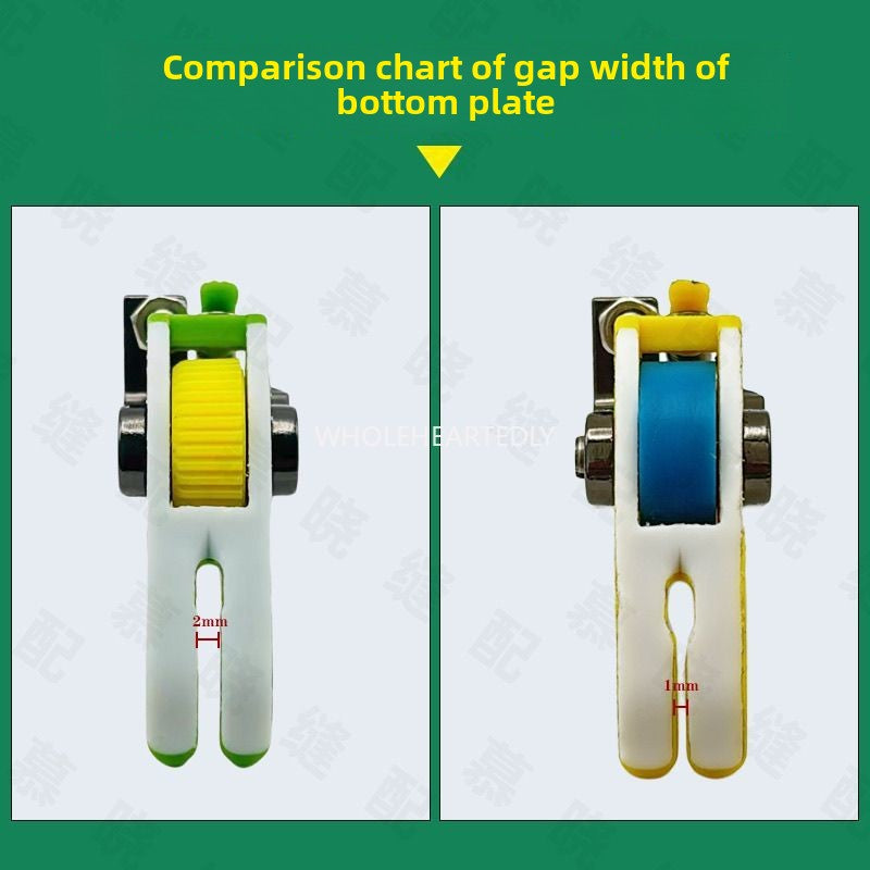1016★ Upgraded version of wide gap flat car plastic roller presser foot does not eat cloth, does not rush cloth pressing line, thick and thin universal wheel presser foot