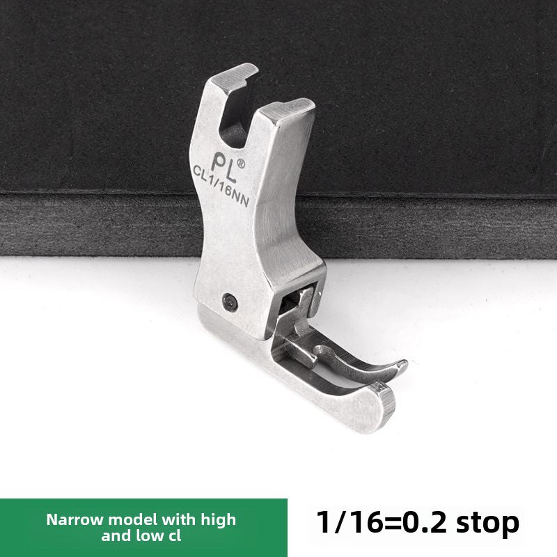 1212★ Prensatelas planas PL de alto y bajo estilo angosto, prensatelas de cabezal grande de alto y bajo, línea de prensado de cremallera superior, accesorios totalmente de acero, herramienta de costura