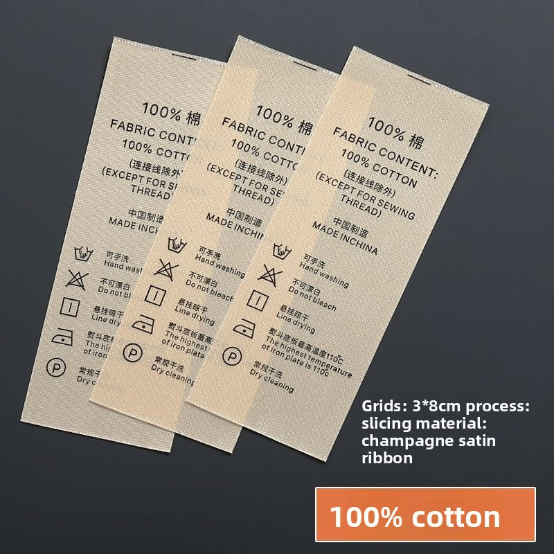 3224★ Washing label Spot washing water mark Customized clothing washing mark Ingredient mark Trademark printing Washing label Customized free shipping