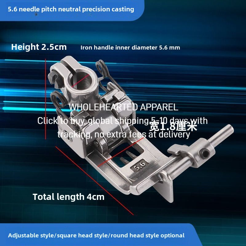 1588★  Ma Yinjian Jack interlock sewing machine three needles and five threads 5.6 presser foot, industrial sewing machine accessories cut car presser foot middle
