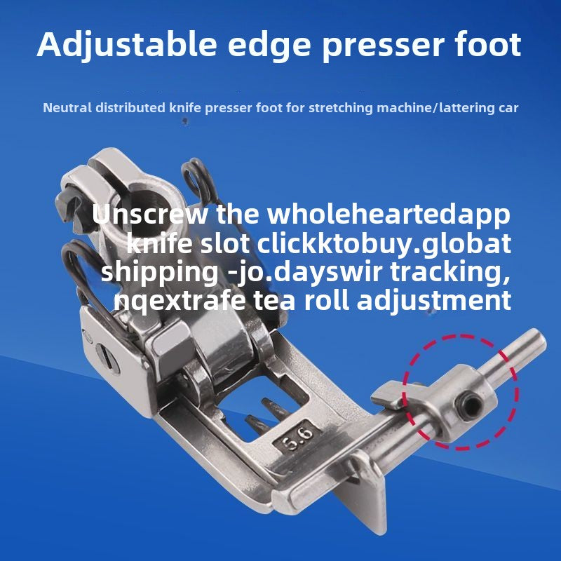 1588★  Ma Yinjian Jack interlock sewing machine three needles and five threads 5.6 presser foot, industrial sewing machine accessories cut car presser foot middle
