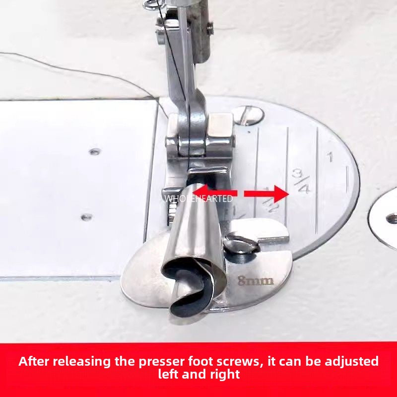 1074★Household vintage sewing machine, universal computer flatbed, spiral rolling edge maker for handmade towel rolling edge pull tube