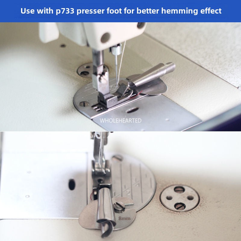 1074★Household vintage sewing machine, universal computer flatbed, spiral rolling edge maker for handmade towel rolling edge pull tube