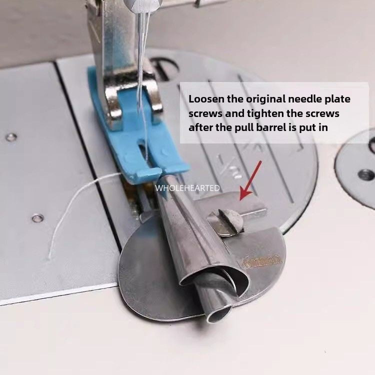 1074★Household vintage sewing machine, universal computer flatbed, spiral rolling edge maker for handmade towel rolling edge pull tube