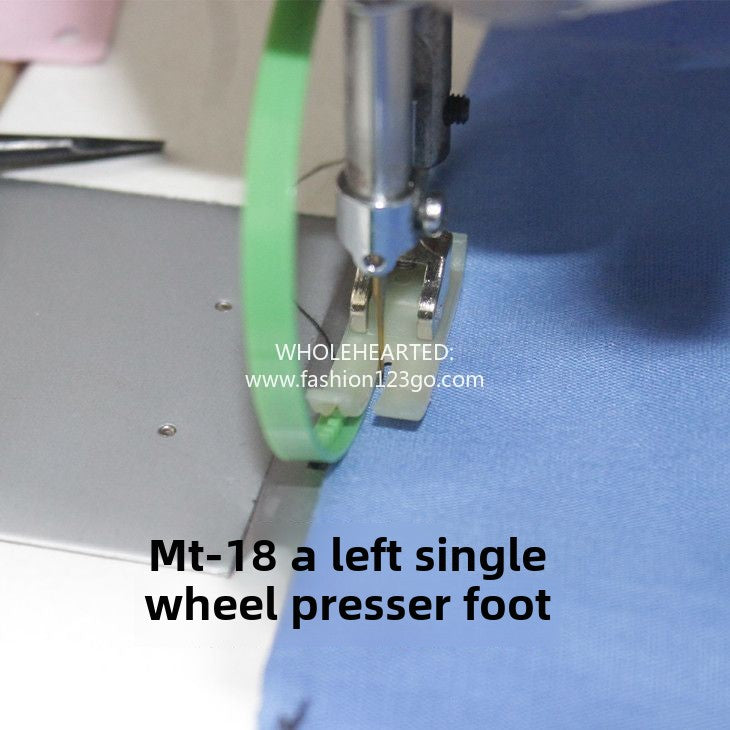 1106★ MT-18 roller rubber ring presser foot, left and right unilateral double roller presser foot flat car down leather plastic belt ring S