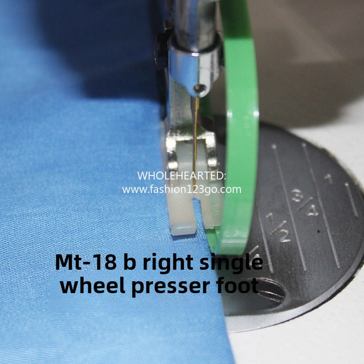 1106★ MT-18 roller rubber ring presser foot, left and right unilateral double roller presser foot flat car down leather plastic belt ring S