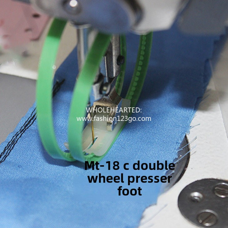 1106★ MT-18 roller rubber ring presser foot, left and right unilateral double roller presser foot flat car down leather plastic belt ring S