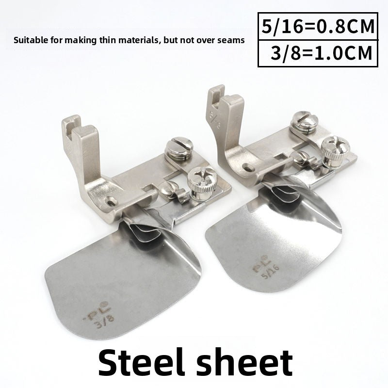 1548★  Sewing machine accessories all-steel F502 curved crimping presser foot chiffon thin silk hemming device hemming Internet celebrity hemming