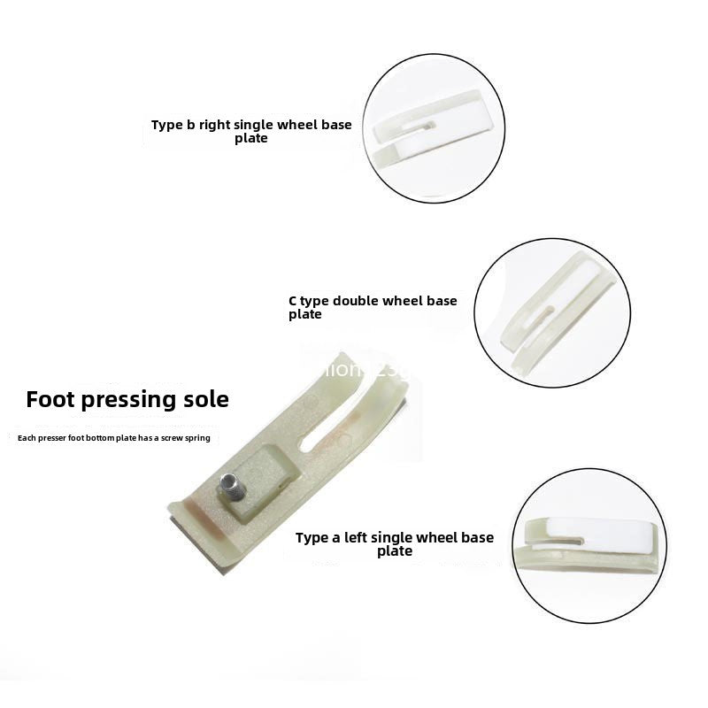 1106★ MT-18 roller rubber ring presser foot, left and right unilateral double roller presser foot flat car down leather plastic belt ring S