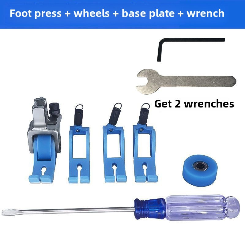 1410★  New flat car special Teflon narrow roller presser foot anti-eating cloth rush cloth