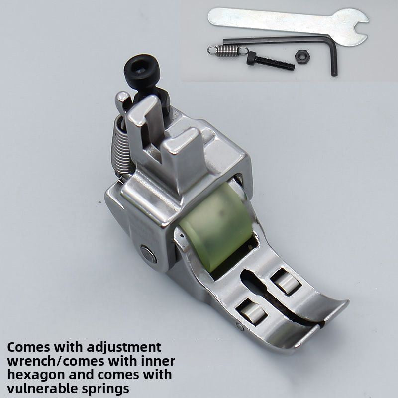 1047★ PL boutique flat car three-wheel roller presser foot, multi-functional thin and thick material adjustable roller presser foot leather down curtain