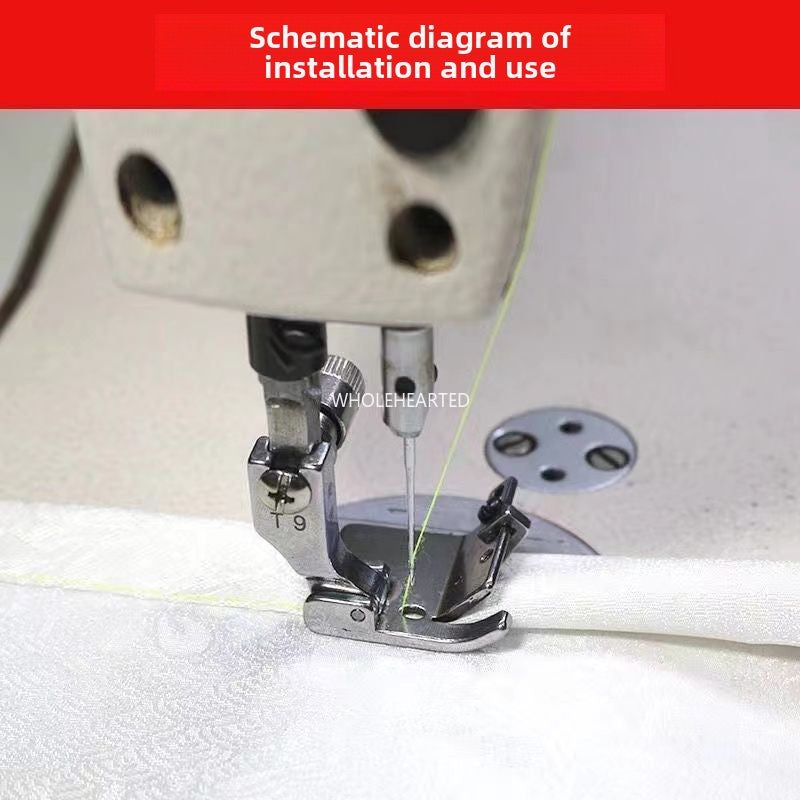 1052★ Industrial flat car, computer flat car, upper collar, universal presser trouser foot hemming artifact, elastic webbing on rubber band