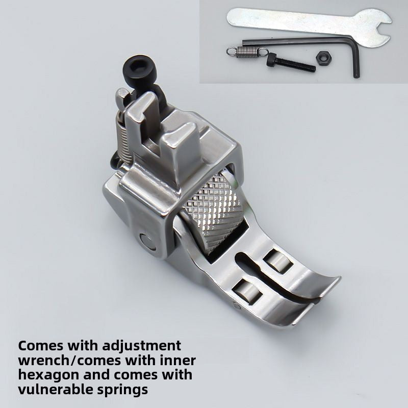 1047★ PL boutique flat car three-wheel roller presser foot, multi-functional thin and thick material adjustable roller presser foot leather down curtain