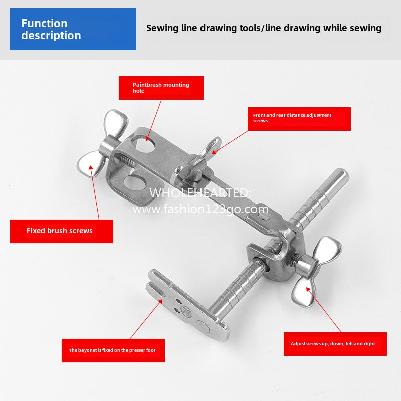 1076★ Adjustable sewing line drawing tool sewing machine computer flat car side sewing line drawing tool sewing machine accessories