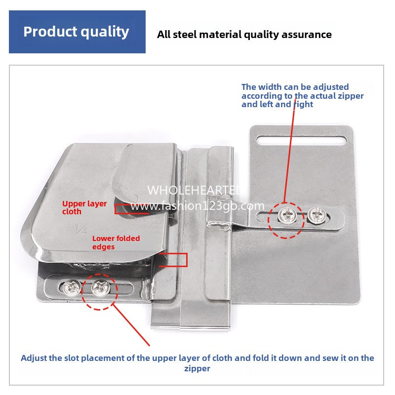 1075★ Synchronous car, flat car, zipper, zipper, hemming tube, zipper, hemming, hemming puller, sewing machine accessories