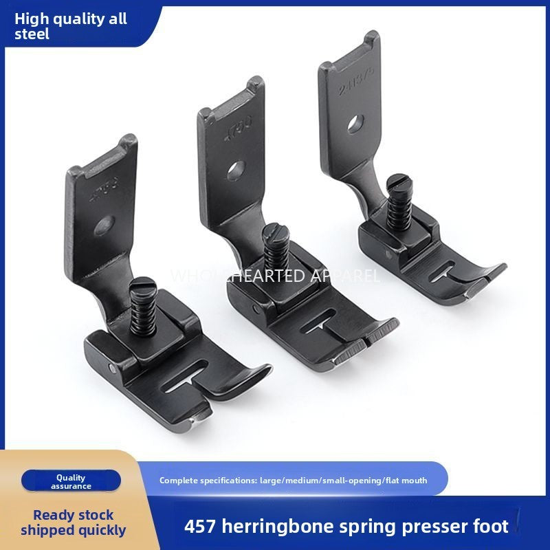 1623★  All-steel herringbone car elastic silk presser foot opening flat mouth presser foot large medium small presser foot sewing machine accessories