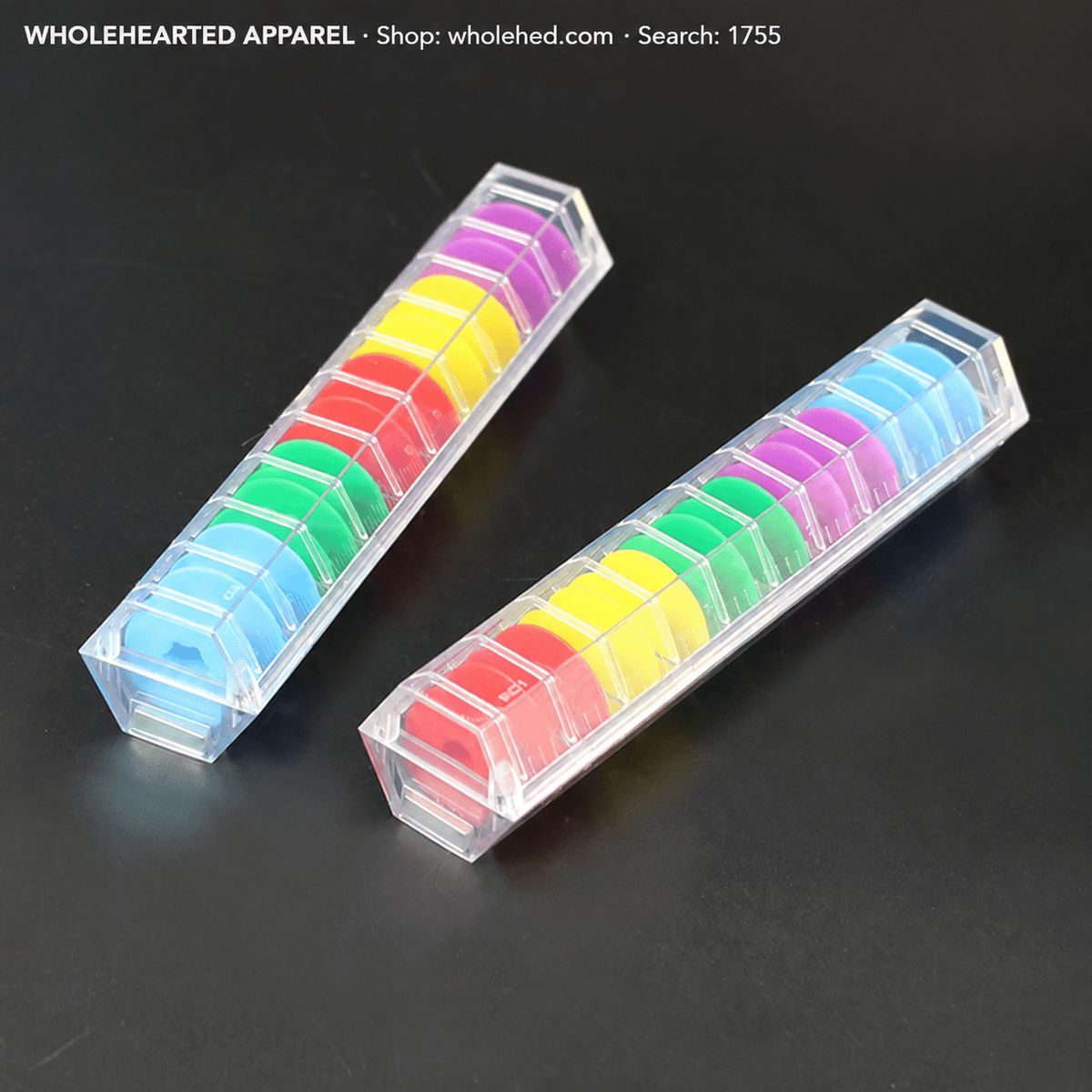 1755★ Bobinas de plástico coloridas para máquina de coser con estuche de almacenamiento para máquinas de puntada recta computarizadas