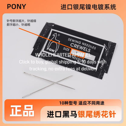 1514★  Indian genuine PONY horse brand deer brand golden tail embroidery needle hand stitch embroidery needle sewing 25 pieces/bag
