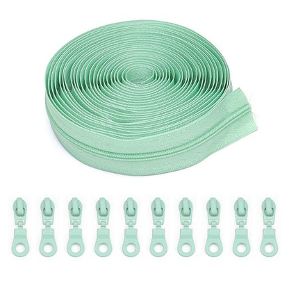 3071  Zipper No. 3 is wearing a solid color nylon set, luggage zipper, various packages 4.5 meters + 10 color Jitong heads = 1 pack