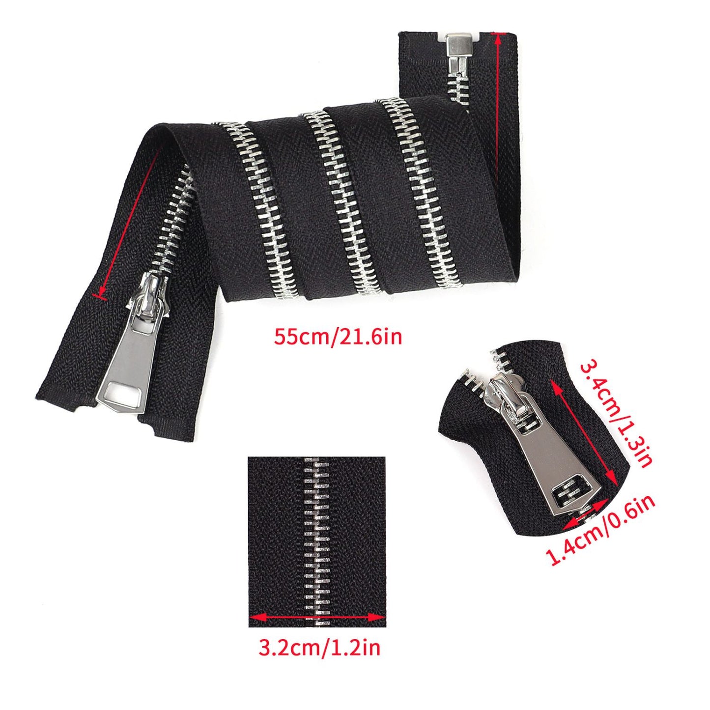 3113  Zipper No. 5 platinum open tail hanging plated No. 8 piece sealing glaze slider silver tooth multi-color cloth edge clothing bags are available.