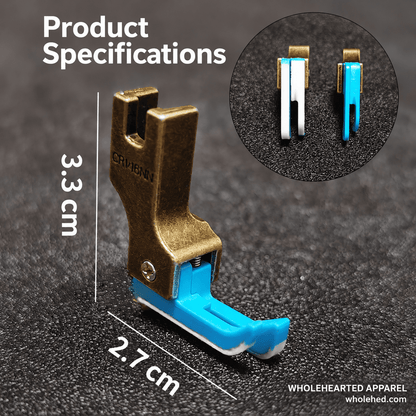1687★ 0.2/0.3 Narrow Plastic High-Low Presser Foot for Lockstitch Machines Zipper Sewing Topstitching and Edge Guiding for PTFE and Oxford Fabric.