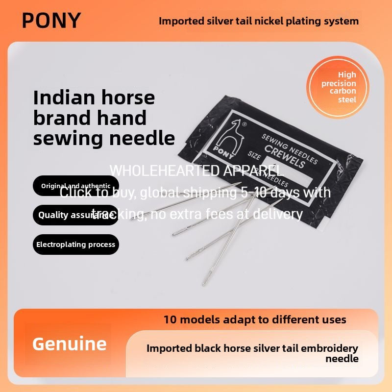 1514★  Indian genuine PONY horse brand deer brand golden tail embroidery needle hand stitch embroidery needle sewing 25 pieces/bag