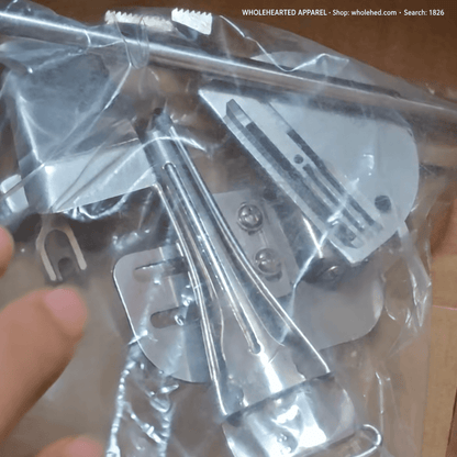 1826★ Heavy-Duty Handmade Binding Folder for Garment Lockstitch Sewing Machine Presser Foot, No-Iron Edge Binding Folder with Smooth Stitching and Stable Results.