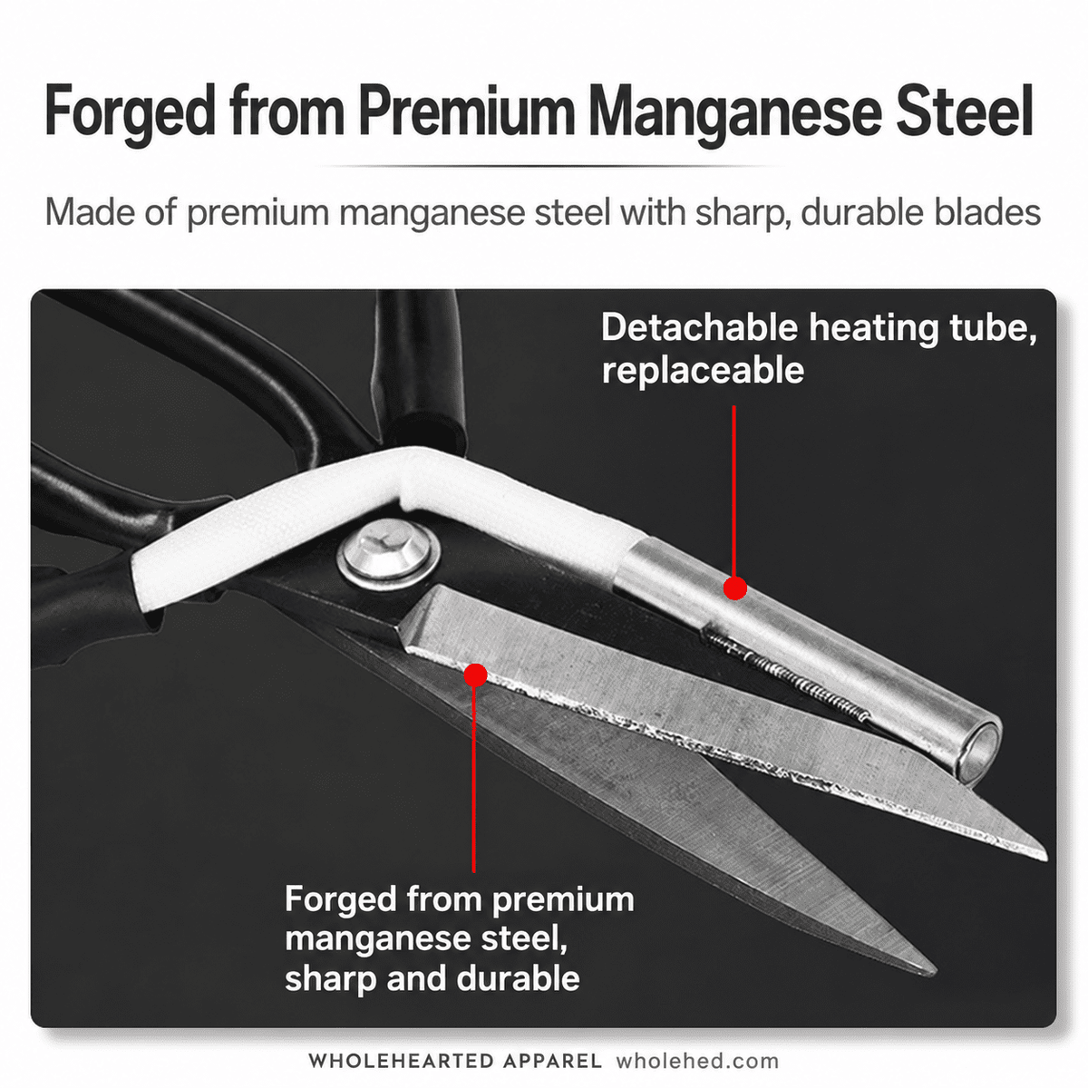 1220★ Electric Hot Scissors with Switch for Label Edge Trimming and Webbing Cutting Heating Tube Type.